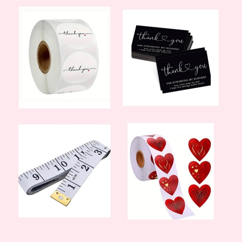 🆕 1026 Piece Thank You Bundle: Stickers, Cards & Measuring Tape